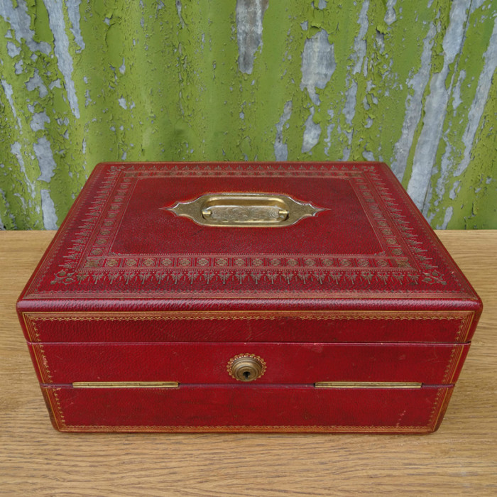 Scottish leather writing box 5