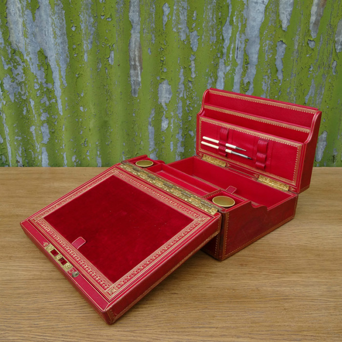 Scottish leather writing box 2