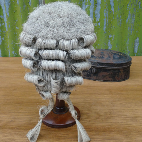 Lawyer's Wig, Case & Stand (3)
