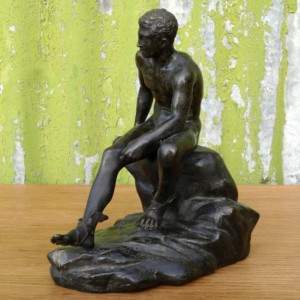 Bronze of seated Mercury (1)
