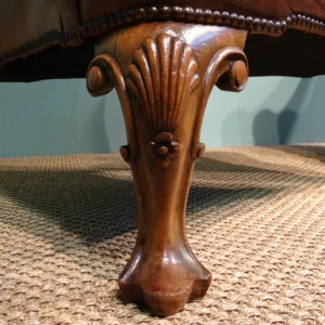 Leather wing chairs (4)