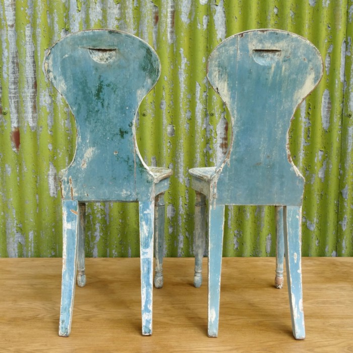 Pair of John Gee Hall Chairs (5)