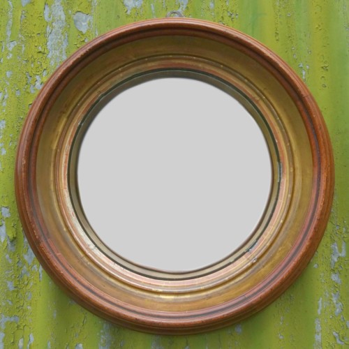 Walnut convex mirror (1)