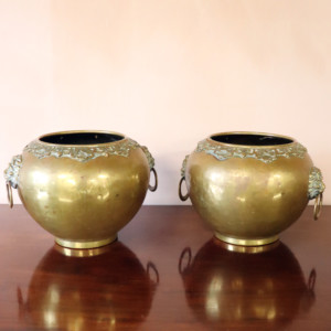 Pair of Brass Jardinieres (3)
