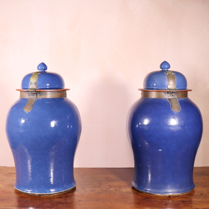 Large Pair Of Chinese Jars and Covers (7)