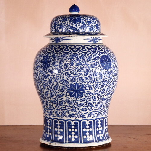 Large Chinese Blue & White Jar (1)