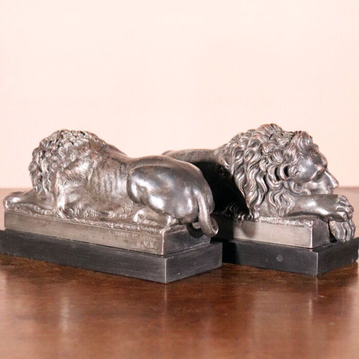 Pair of Canova Lions (6)
