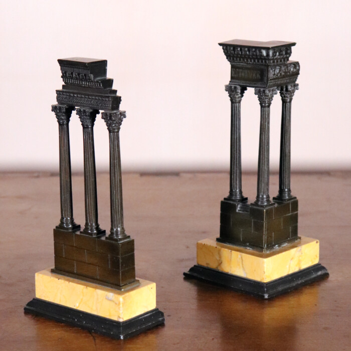 Pair of Bronze Temple Models (1)