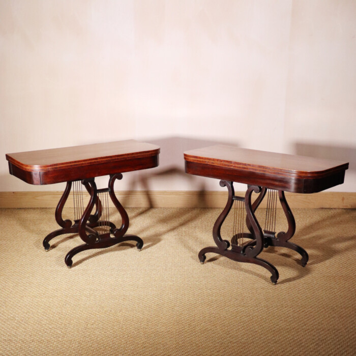 Pair of Lyre Tables (1)