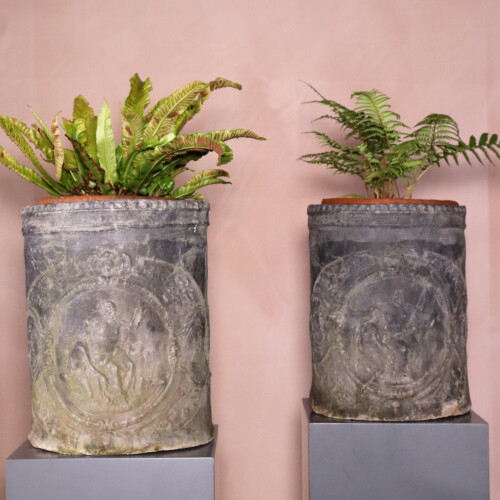 Pair of Lead Urns (9)