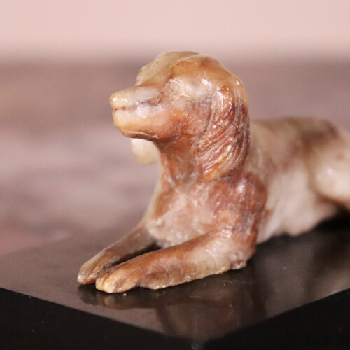 Pair of Bright And Sons Alabaster Dogs (11)