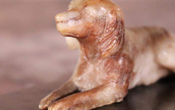 Pair of Bright And Sons Alabaster Dogs (11)