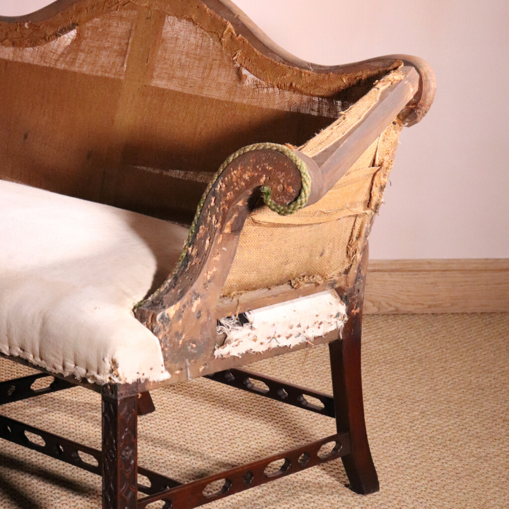 Chippendale Camel Back Settee (4) (1)