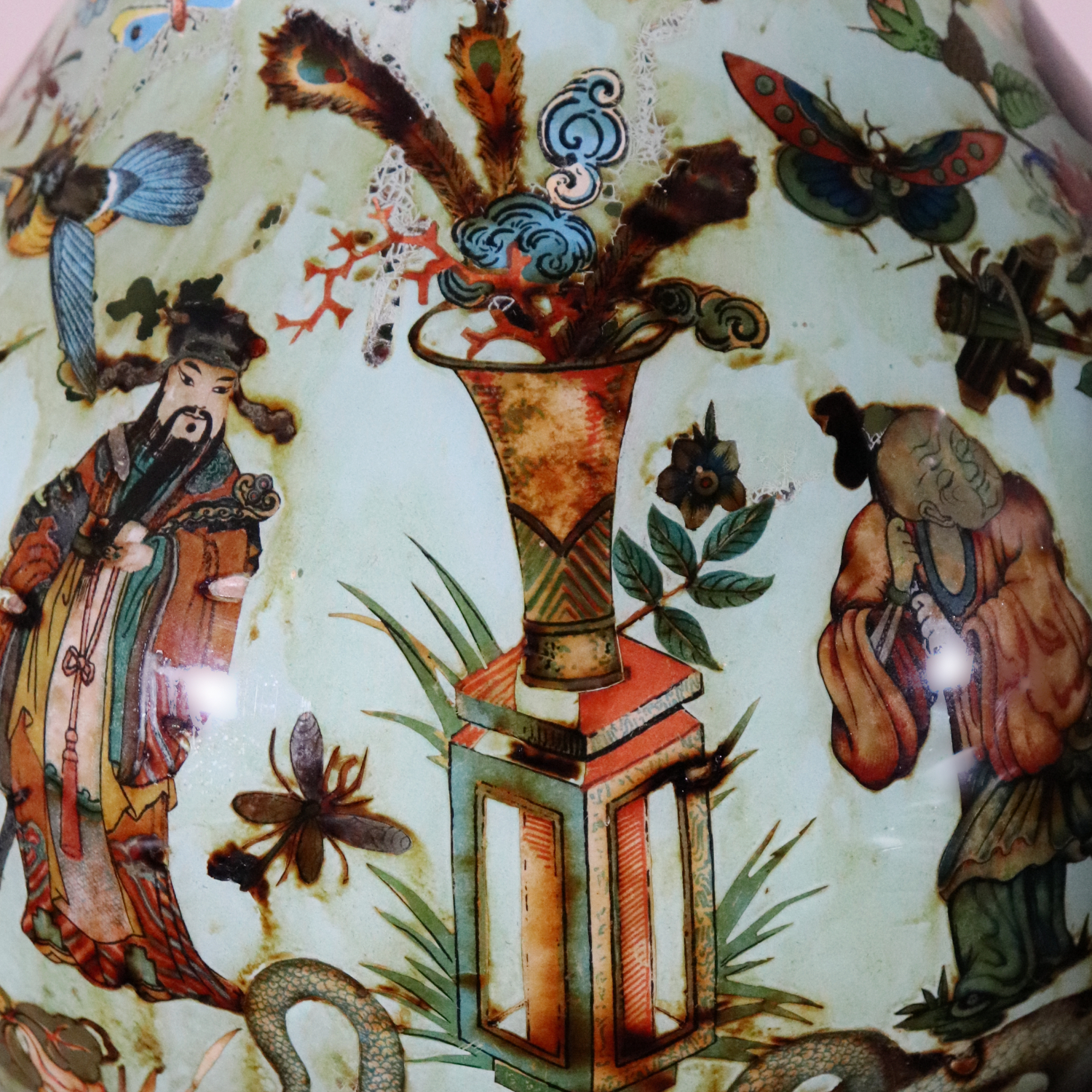 Pair of Decalcomania Vases (5)