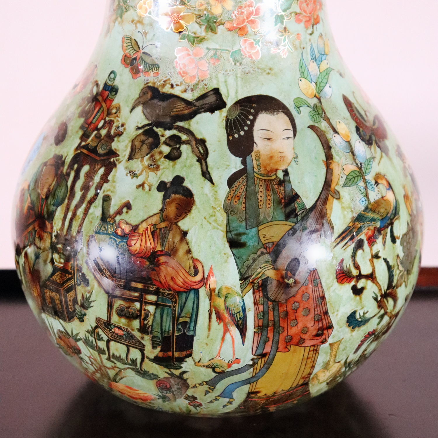 Pair of Decalcomania Vases (9)